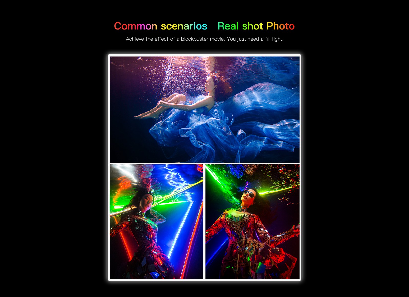 P120 Full Color RGB Fill Light - IP68 Waterproof, Stepless CCT
